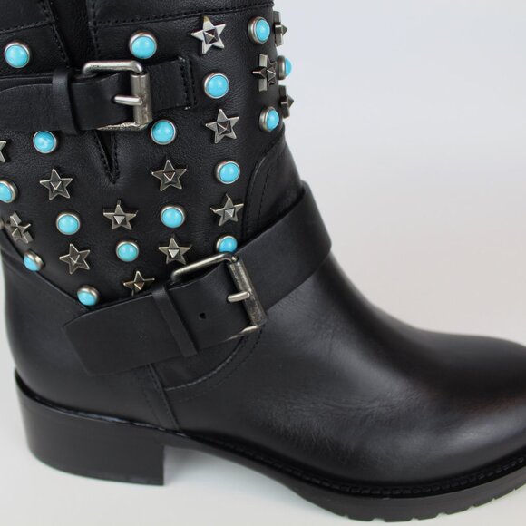 NEW Valentino Garavani Rockstud Ankle Booties – Studded Leather Moto Boot - Picture 9 of 16